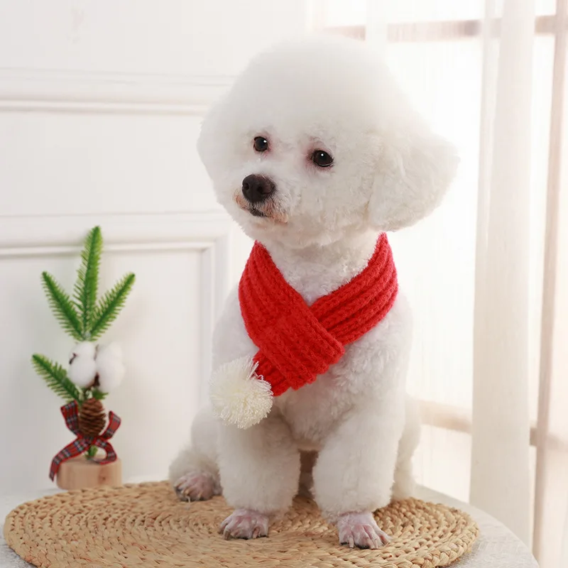 Oso de peluche para mascotas, bufanda para gatos, bufanda navideña para perros, accesorios, bufanda para mascotas, calor de otoño e invierno, accesorios para perros pequeños - imagen 4