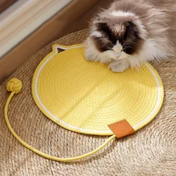 Almohadilla rascadora para gatos con cuerda colgante de algodón