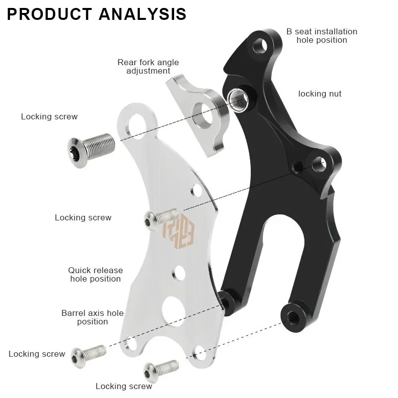 Adaptador de freno de disco para bicicletas MTB - convertidor V - imagen 2