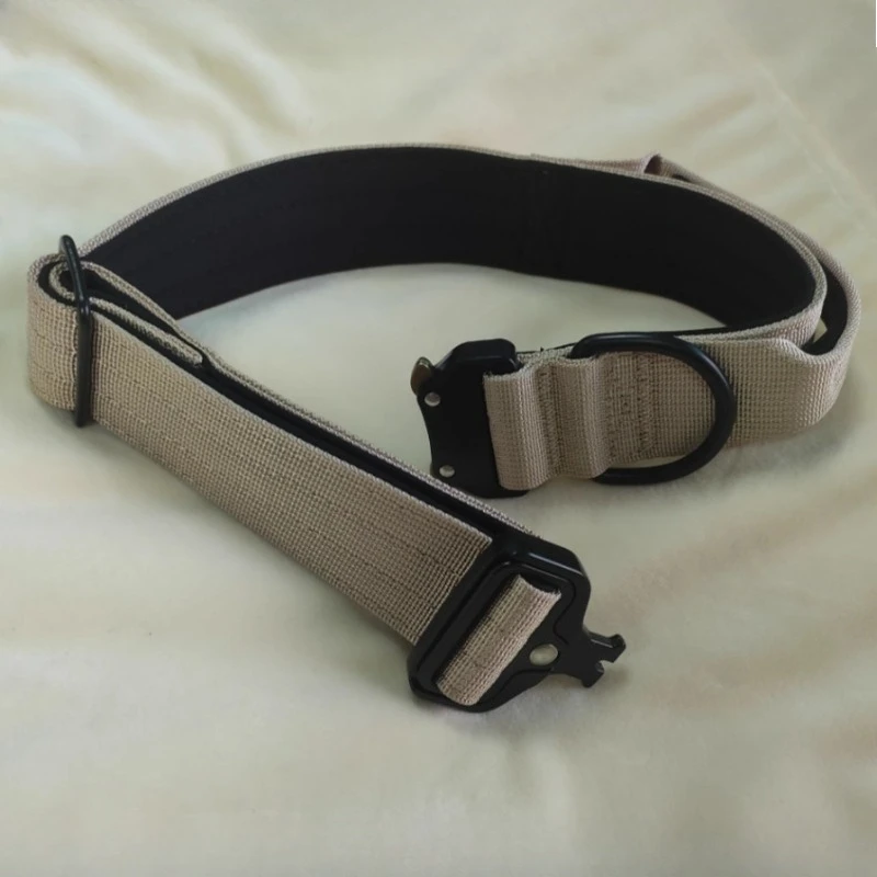 Collar de perro tejido de alta densidad con mango de control, collar de liberación rápida resistente y juego de correa reflectante para perros medianos/grandes - imagen 3