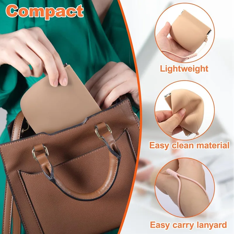 Bolsa de silicona suave para golosinas para perros, bolsa de entrenamiento para mascotas a prueba de fugas con cierre automático, bolsa de viaje para refrigerios para perros/gatos, inodoro, fácil de limpiar - imagen 3