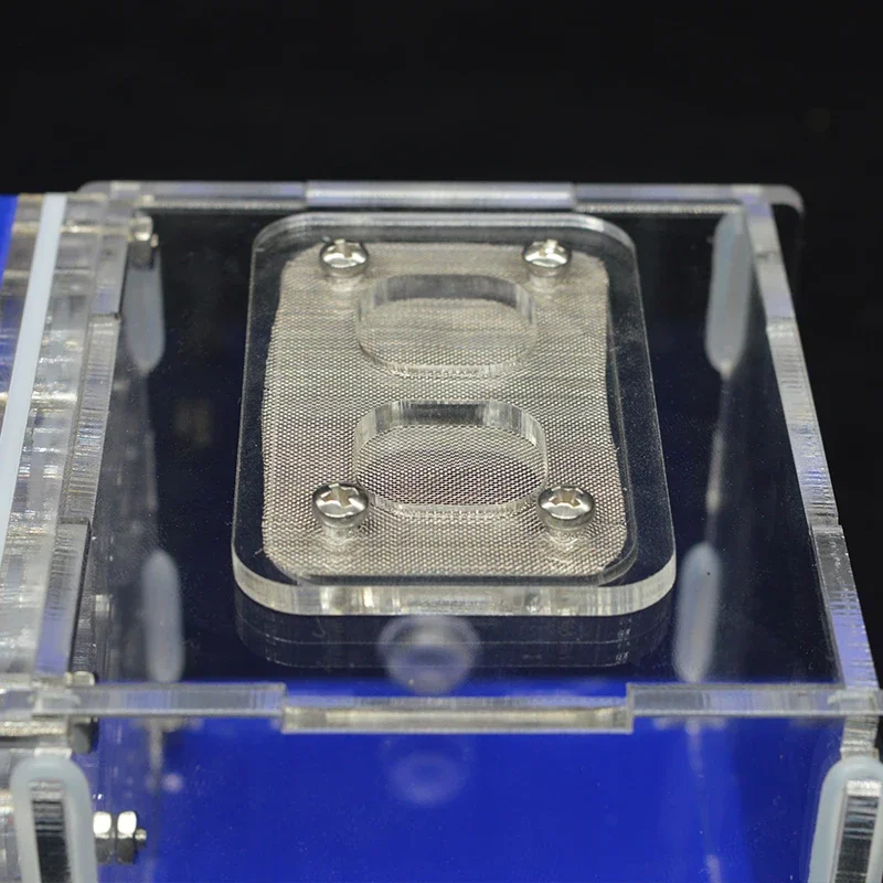 Red densa antiescape granja hormigas herramienta antiescape casa hormigas - Ángulo perfecto mostrando el acero inoxidable