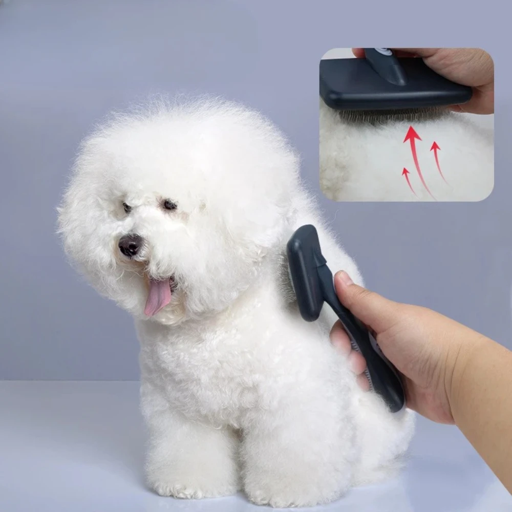 Peine de peluquería profesional para mascotas con 135 °   Pasadores en ángulo, perfectos para gatos y perros con pelo esponjoso, depilación y desenredante de nudos - imagen 2