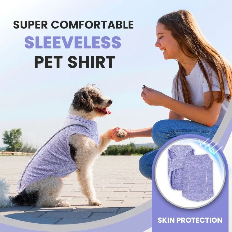 Chaleco fino de verano para perros, ropa reflectante sin mangas para perros, camisa transpirable para cachorros, chaleco de lujo para gatos, ropa con protección solar para mascotas, jersey para perros - imagen 3