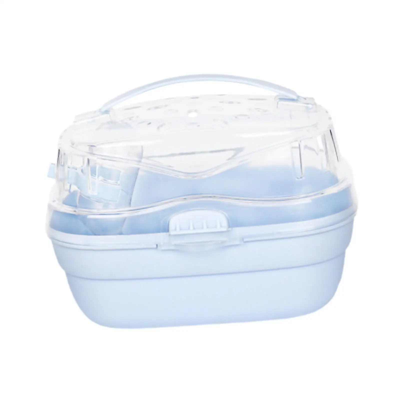 Portable Hamster Carrier Cage Ventilation Design for Outdoor Multifunctional 360° Transparent Window Built in Water Bottle