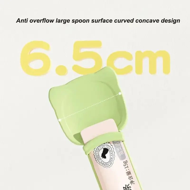 Cuchara para alimentación de mascotas, cuchara para comida, exprimidor de tiras para gatos, dispensador alimentador para interiores, aperitivos para cachorros y gatitos, cuchara para comida líquida, suministros para mascotas - imagen 4