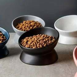 Cuencos elevados de cerámica para gatos y perros pequeños