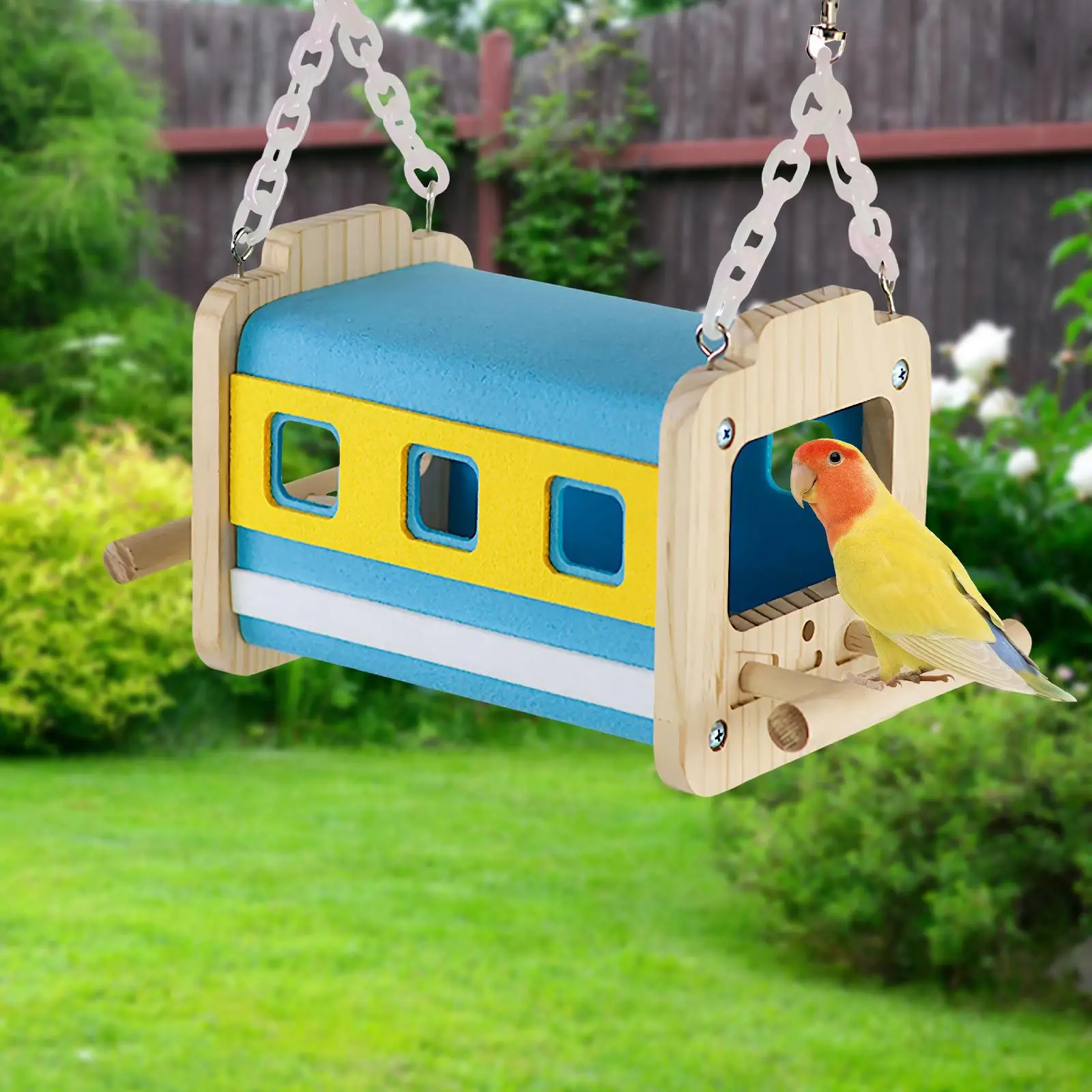 Hamaca colgante para cama de pájaros, cabana de descanso única y versátil, hamaca para loros, cueva, nido de pájaro para periquito, cacatúa, budario, cacatúas - imagen 2