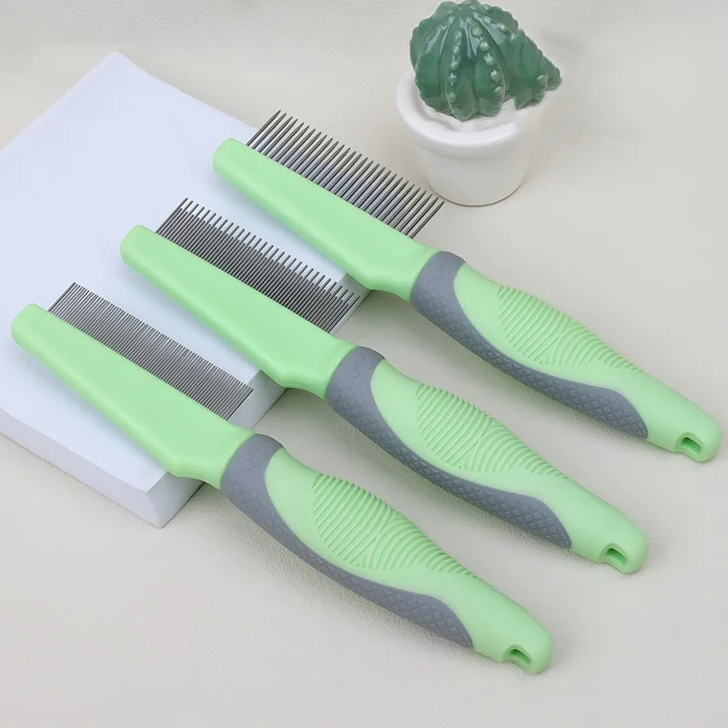 Peine para perros y gatos, cepillo de dientes de masaje densos, mango cómodo, suministros para mascotas - imagen 5