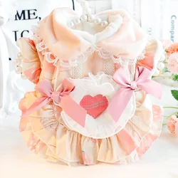 Vestido polar de princesa para perros pequeños y gatos – Invierno