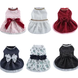 Vestido con falda y pajarita para perros pequeños Yorkshire – Ropa de calidad
