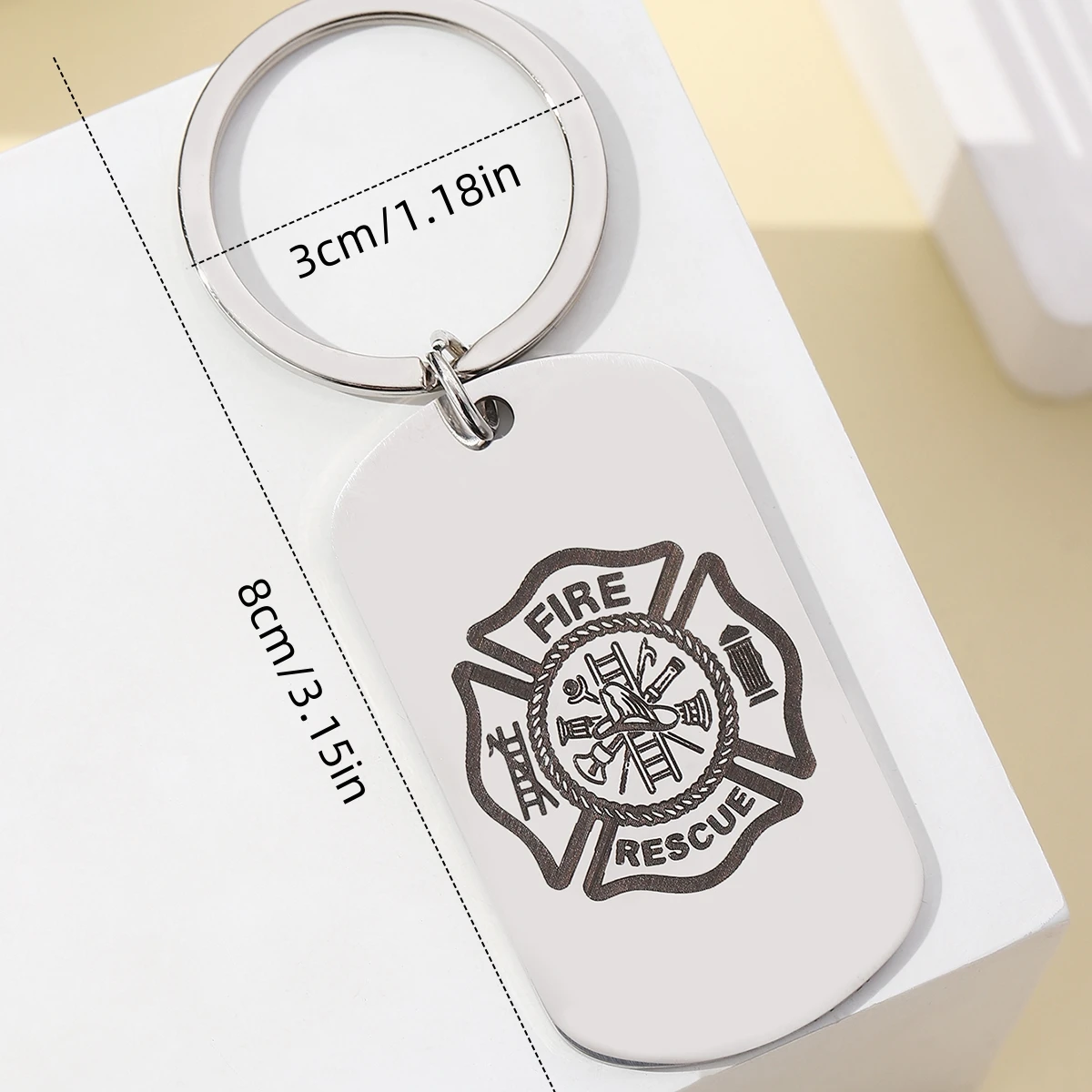 1 llavero de oración de bombero-dios me dan fuerza para salvar una vida-llavero de bombero regalo para hombres y mujeres, bombero - imagen 4