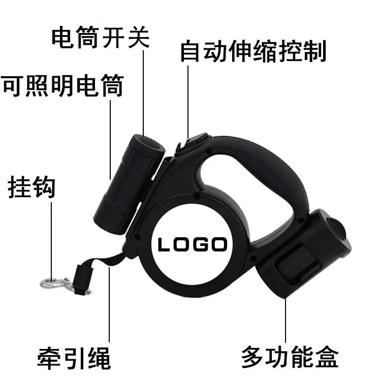 Correa para perro, correa para mascota grande retráctil automática de nailon, suministros para mascotas - imagen 2