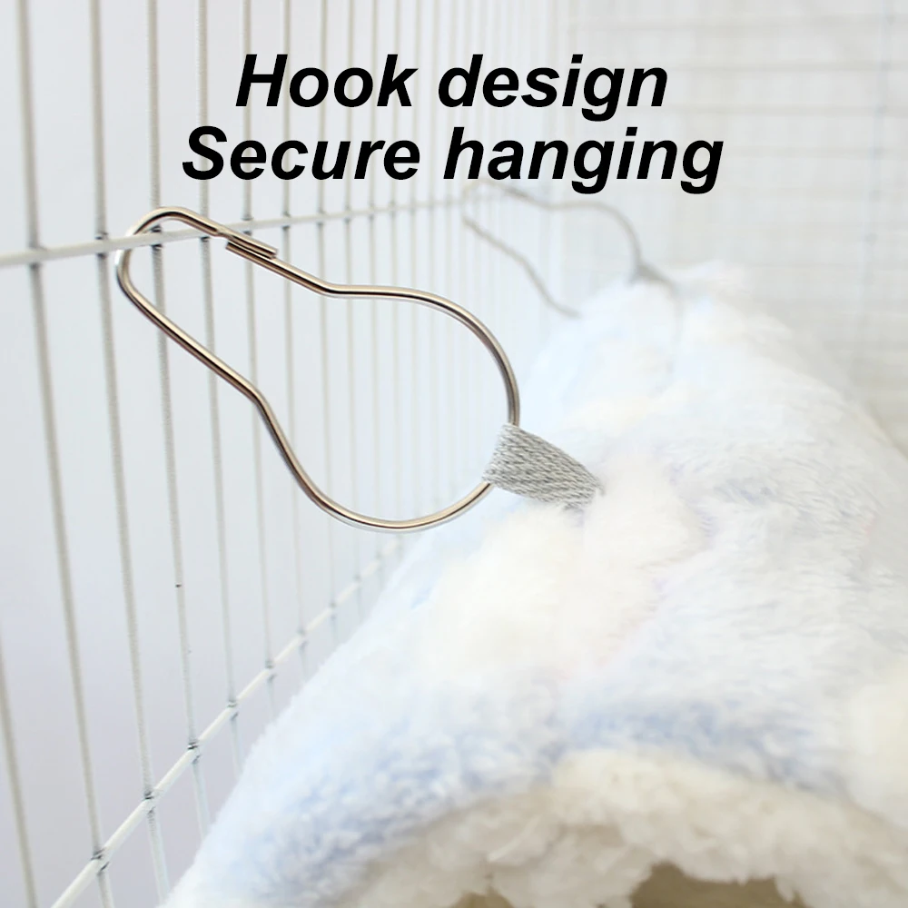 Jaula para hámster, hamaca de túnel para hurón para rata, tubo cálido para hámster, juguete, jaula colgante para cama para hámster, conejo, conejillo de indias, Animal PEQUEÑO, 1 ud. - imagen 5