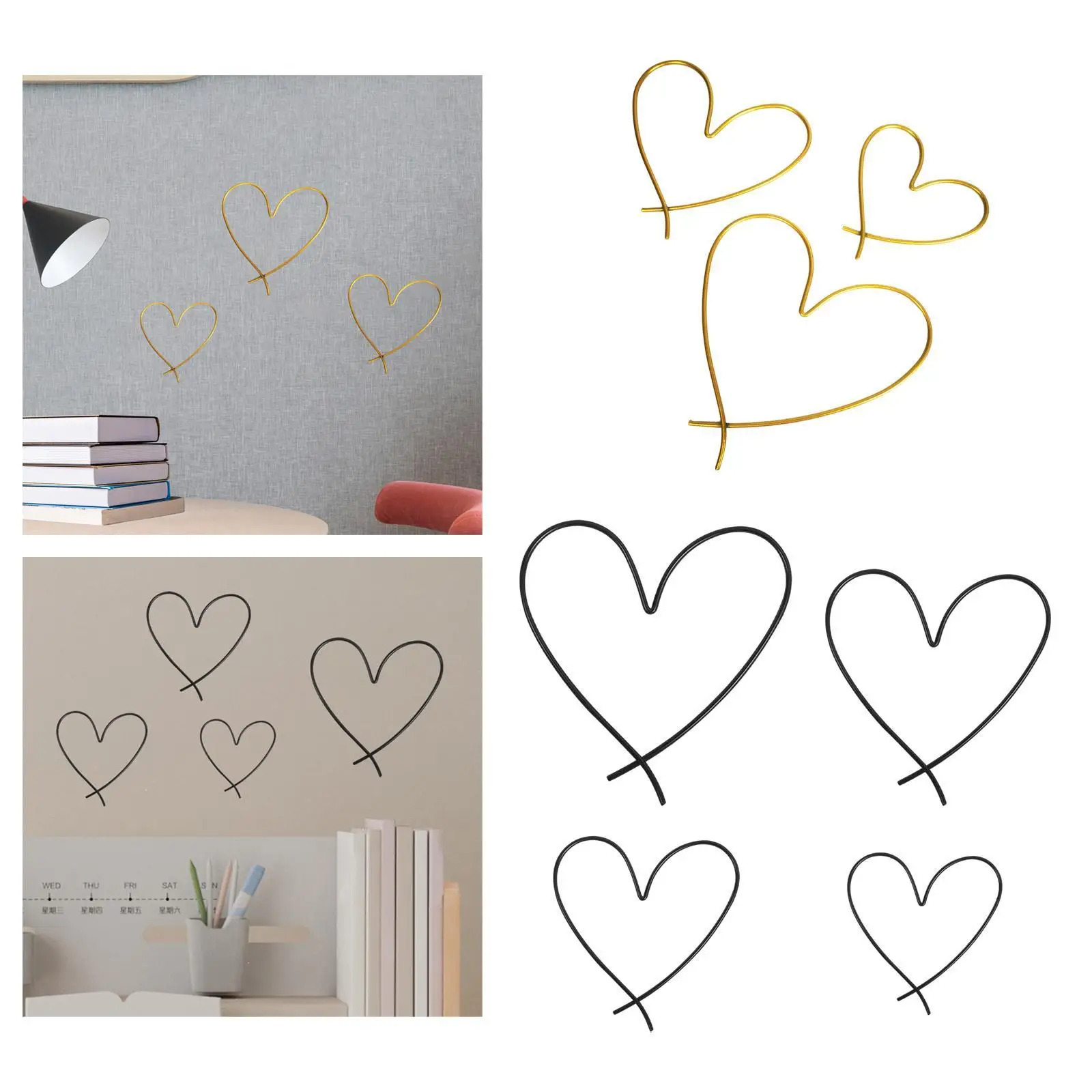 Adorno de letrero de pared con forma de corazón, arte del hierro, decoración exclusiva para habitación, accesorios para el hogar, dormitorio y sala de estar - imagen 4