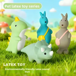 Juguete de látex para perros pequeños – Dinosaurio vocal para masticar y limpiar dientes