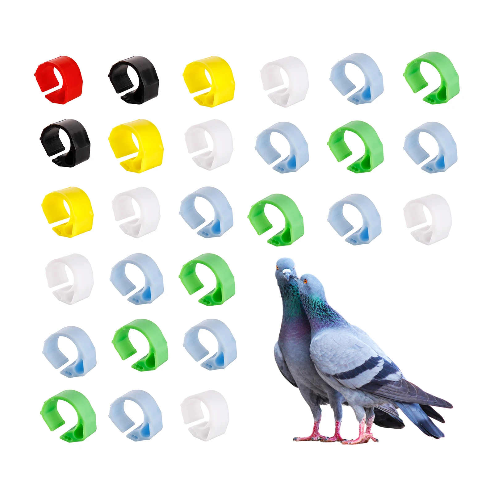 Anillo electrónico para pie de Paloma de simulación, chips electrónicos ID8mm, se pueden instalar, accesorios para aves de adiestramiento al aire libre para palomas de carreras