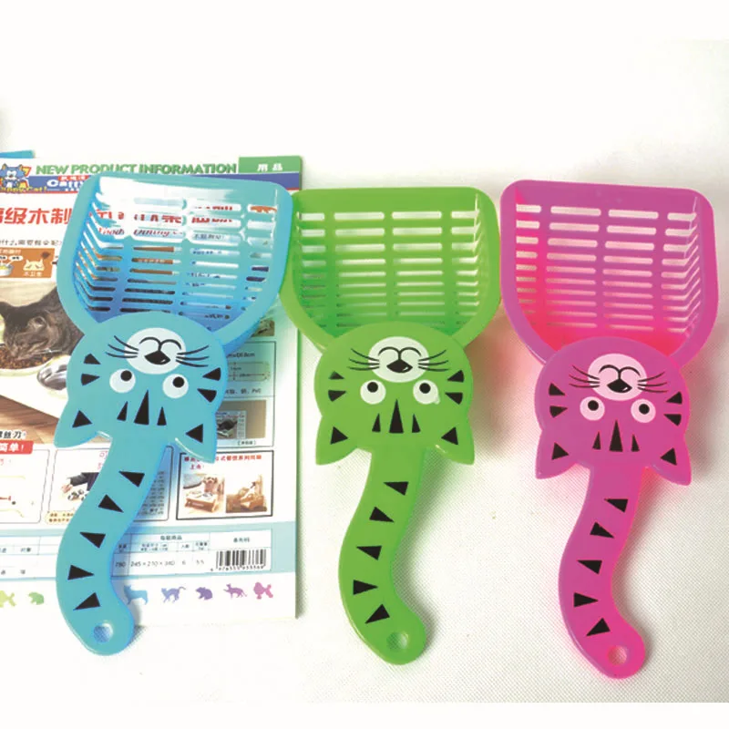 Caja de arena de dibujos animados para gatos, pala de arena para mascotas, herramienta de limpieza para cachorros y gatitos, suministros de limpieza de inodoro - imagen 3