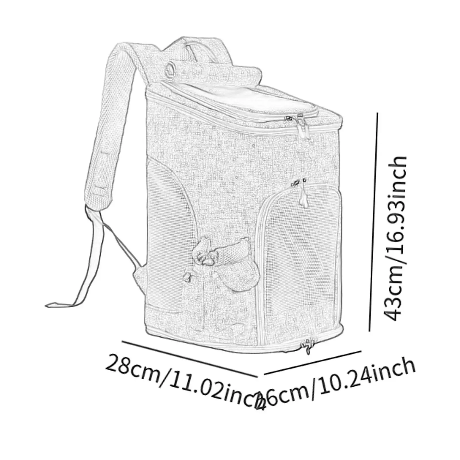 Mesh Pets Backpack Comfortable Portable Cats Bag for Outdoor Camping Hiking Mesh Pets Backpack Comfortable Portable Cats Bag for Outdoor Camping Hiking