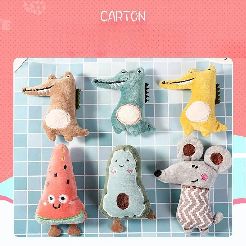 Juguete antimordeduras peluche sandía y aguacate para gatos y perros - imagen 5