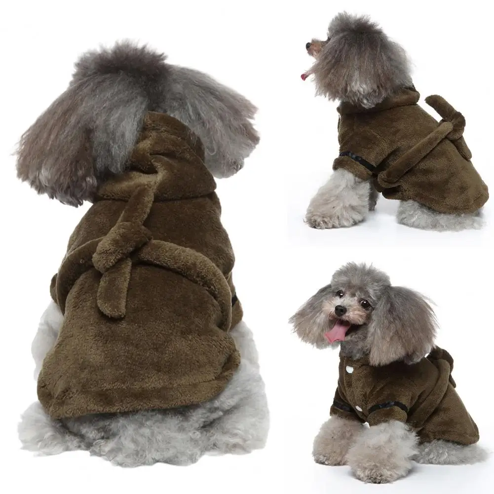 Albornoz cómodo para cachorros, bata transpirable súper suave para dormir, bata de baño para perros, bata de aseo - imagen 5