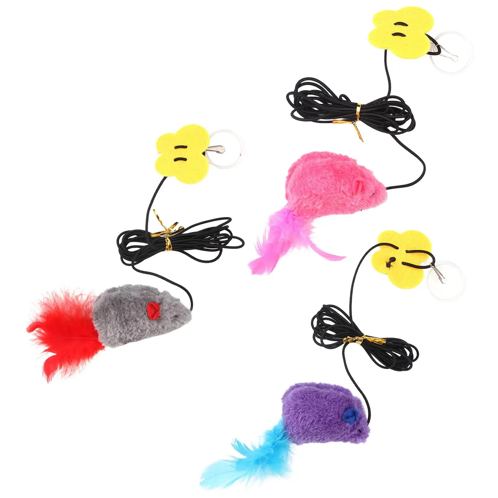 Door Hanging Mouse Cat Toy Teaser Toys Interactive Toy for Kitty Play