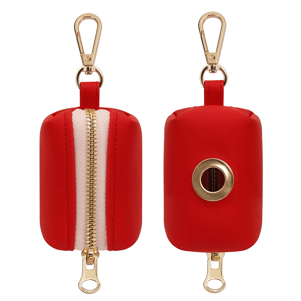 Juego de correa de Collar de perro personalizado, bolsa de cuero PU para perros, collares con hebilla para perros, correa para caminar para mascotas, bolsas de residuos para perros pequeños y medianos - imagen 4