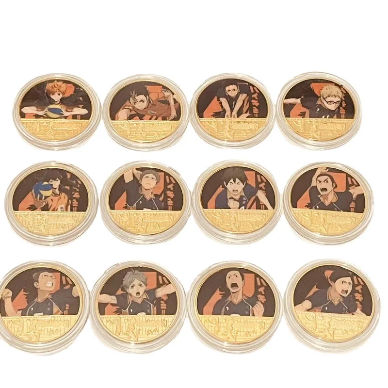 Moneda Colección Hinata Shoyo Haikyuu Bañada Oro