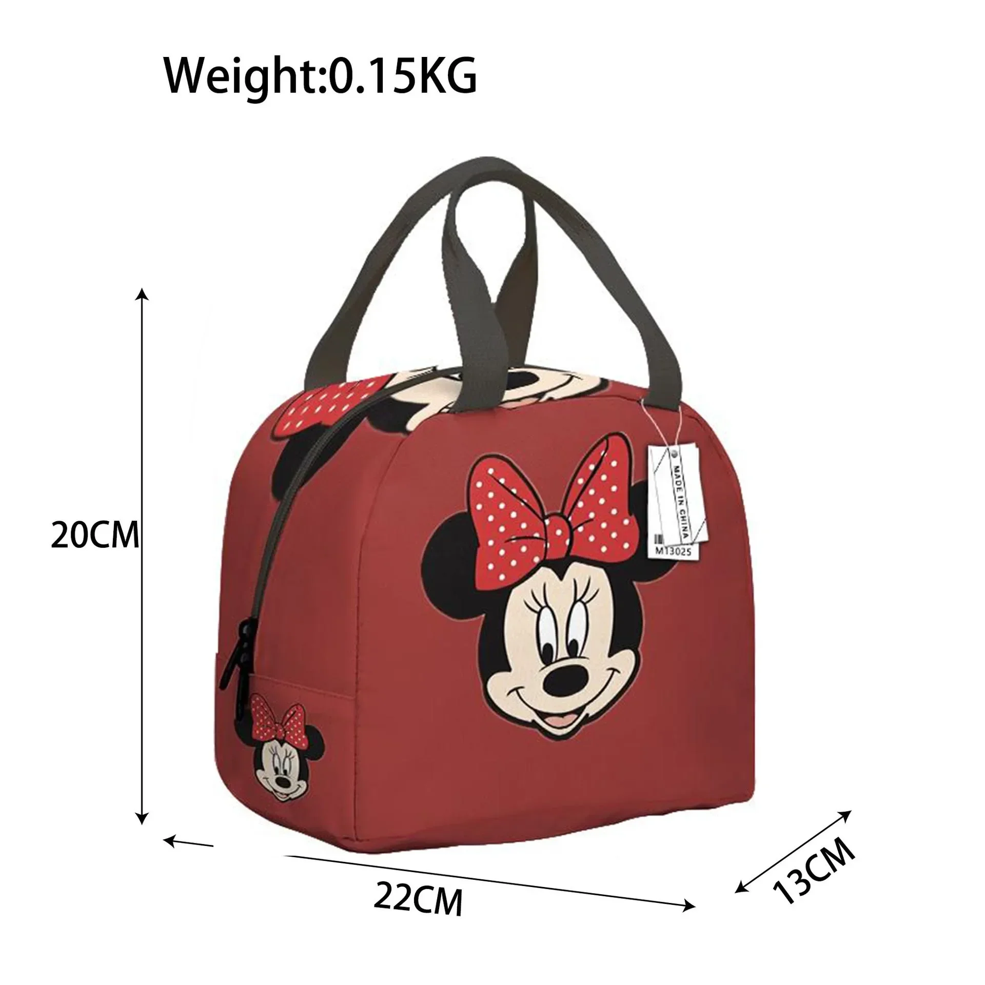Disney-fiambrera de Mickey Mouse para niños, bolsa de gran capacidad con aislamiento térmico, impermeable, con dibujos animados de Minnie Stitch, caja de almacenamiento de alimentos - imagen 2