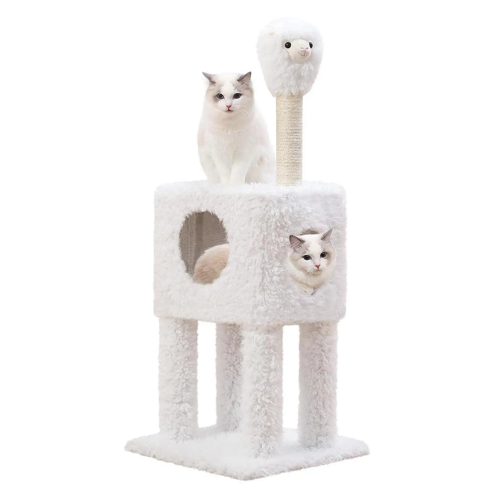 Cat Tree Activity Center Furniture Protector with Scratching Post for Kitty