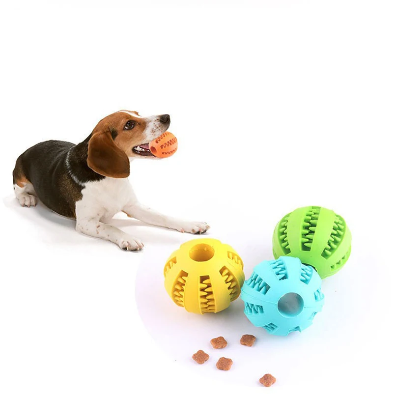 Juguete para mascotas, pelota de comida con fugas, juego para perros, ejercicio, sandía, goma natural, limpiador de alimentos con fugas, juguete elástico para rechinar los dientes - imagen 2