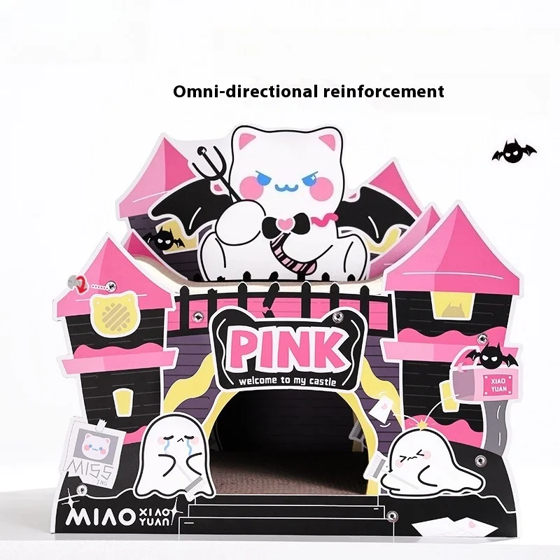 Rascador para gatos resistente al desgaste, sin cobertizo, Chips, juguetes grandes para gatos, diseño creativo de Castillo antiguo, suministros de muebles para mascotas, accesorios - imagen 4