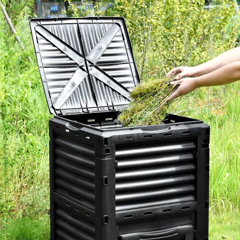 Compostador exterior 300L para jardín - fermentación aeróbica - imagen 5
