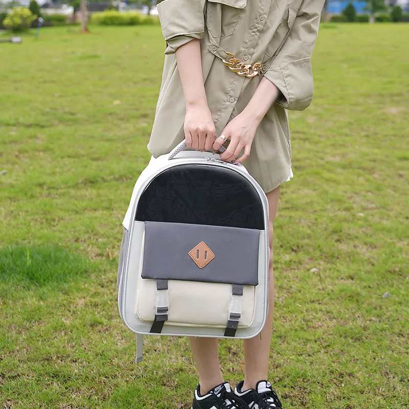 Bolsas para gatos, nueva mochila portátil de doble hombro para mascotas, tela Oxford, bolsa multifuncional para gatos, bolsas para perros de gran capacidad - imagen 4