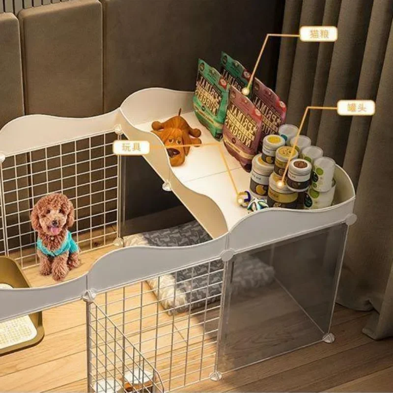 Caja para perros y gatos para el hogar, perrera interior, valla para perros pequeños, puerta de aislamiento, caja, red de hierro, productos para mascotas, suministros, accesorios - imagen 5