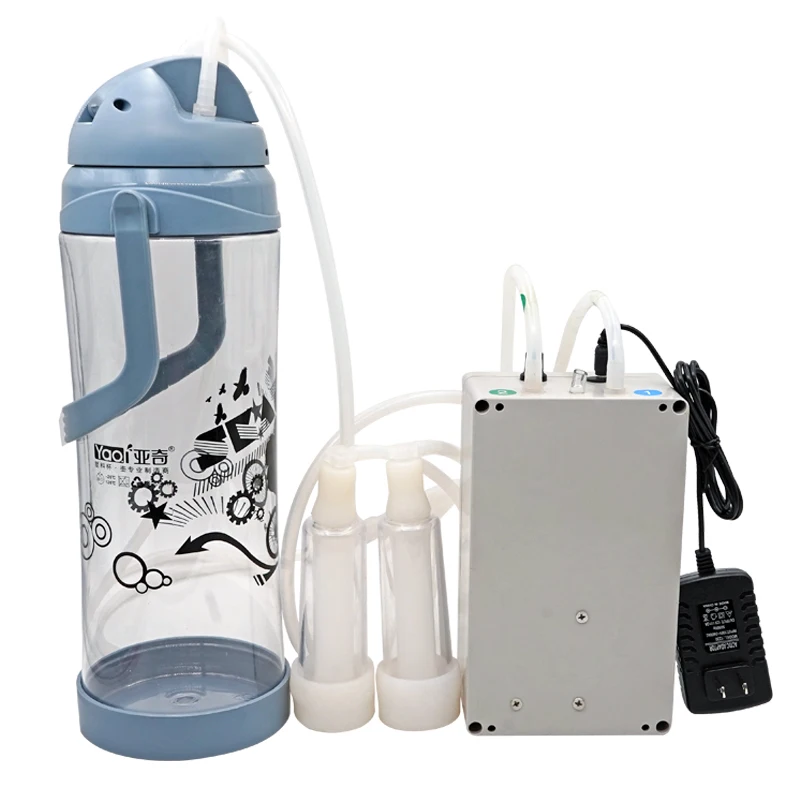 Ordeñadora de leche de impulso de doble cabeza, bomba de vacío automática de 3L, pulso eléctrico, 110V-240V, para oveja, cabra y vaca - imagen 2