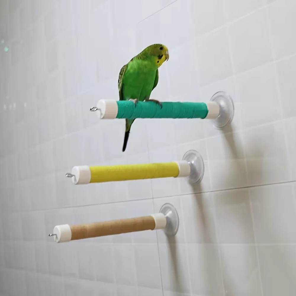 Percha ventosa para loro y periquito – Se fija en ventanas y espejos - imagen 2