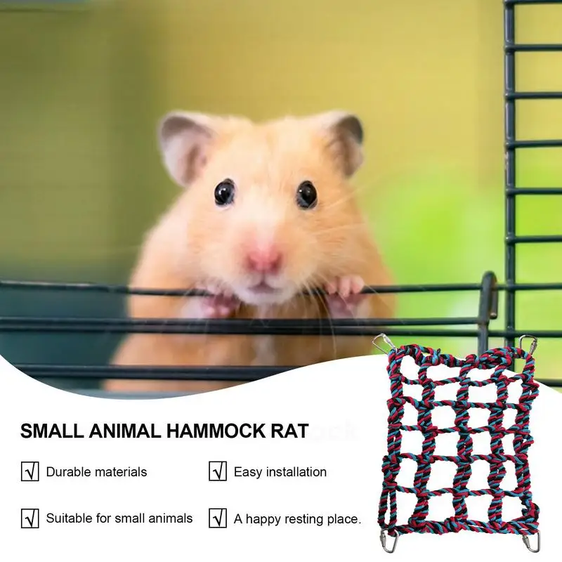 Escalera de escalada para pájaros, red trenzada para loros, accesorios de escalada para hurones y hámsteres - imagen 4
