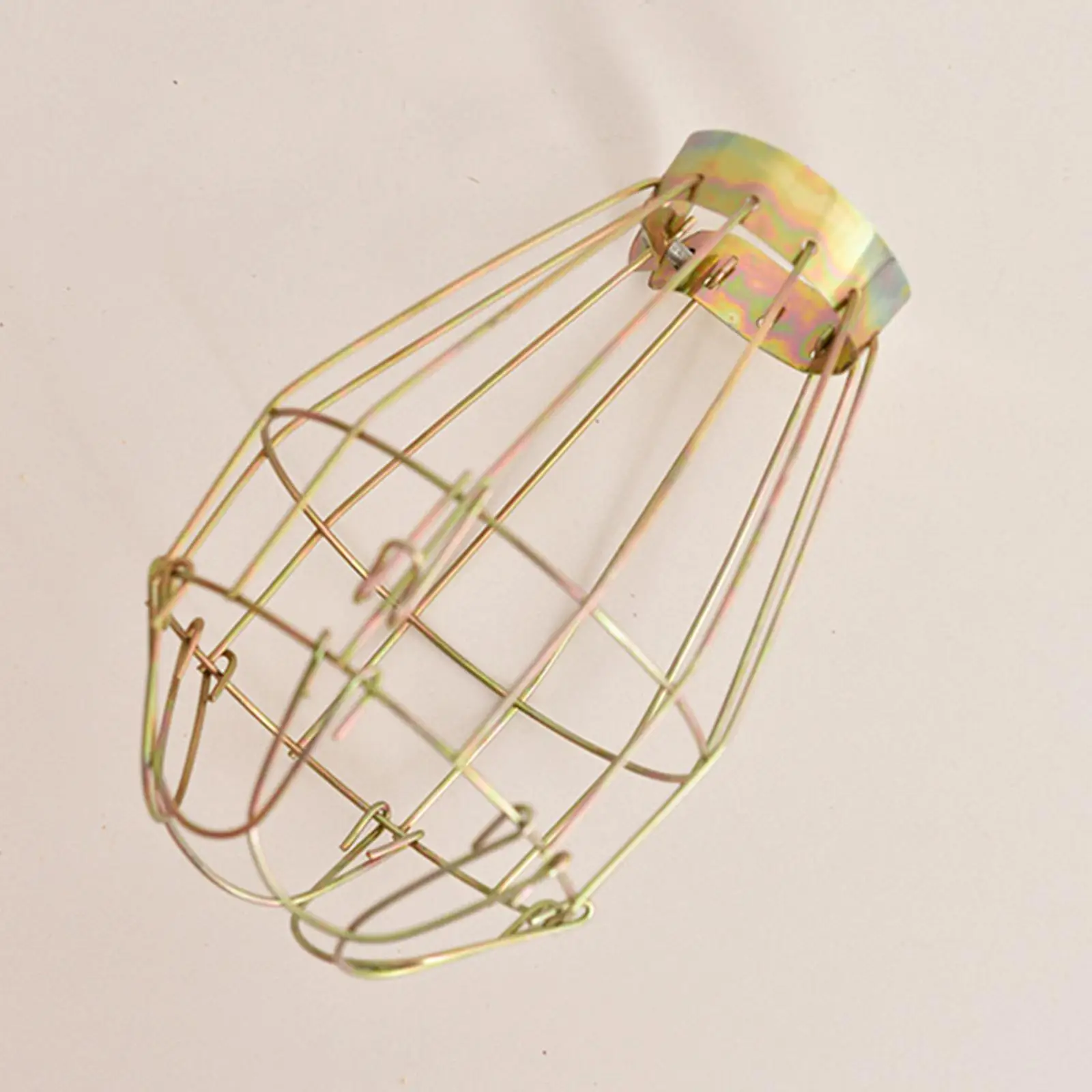 Protector de lámpara de calor para reptiles, jaula de hierro dorada, cubierta de malla antiescaldaduras, soporte de lámpara de calefacción