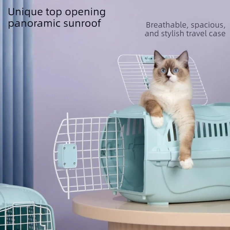 Transportadora ventilada para gatos y perros – Apta avión y segura - imagen 5