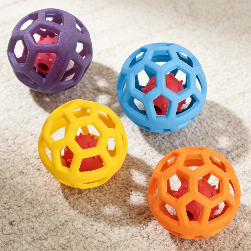 Pelota de entrenamiento TPR indestructible para perros y cachorros - imagen 5