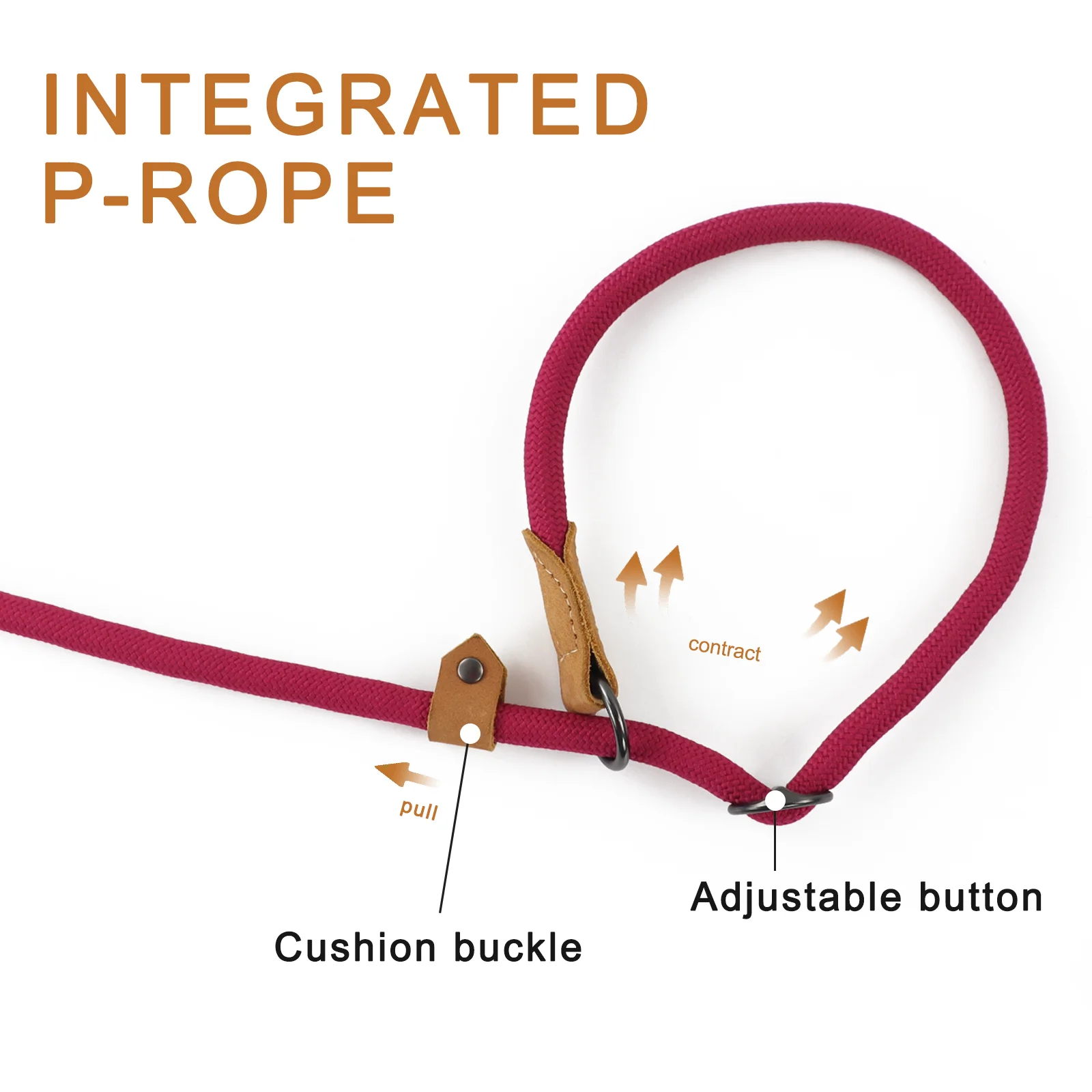 Correa de perro en forma de P ajustable multifuncional, cadena de cintura, cables de cuerda de tracción para correr, caminar, correas manos libres - imagen 3