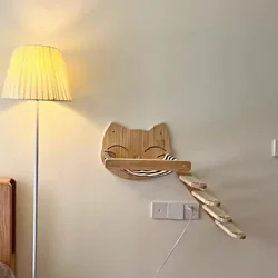 Poste rascador para gatos, plataforma de salto de nubes, árbol de madera ecológico para gatos, marco de escalada para mascotas, nido para gatos montado en la pared de Sisal