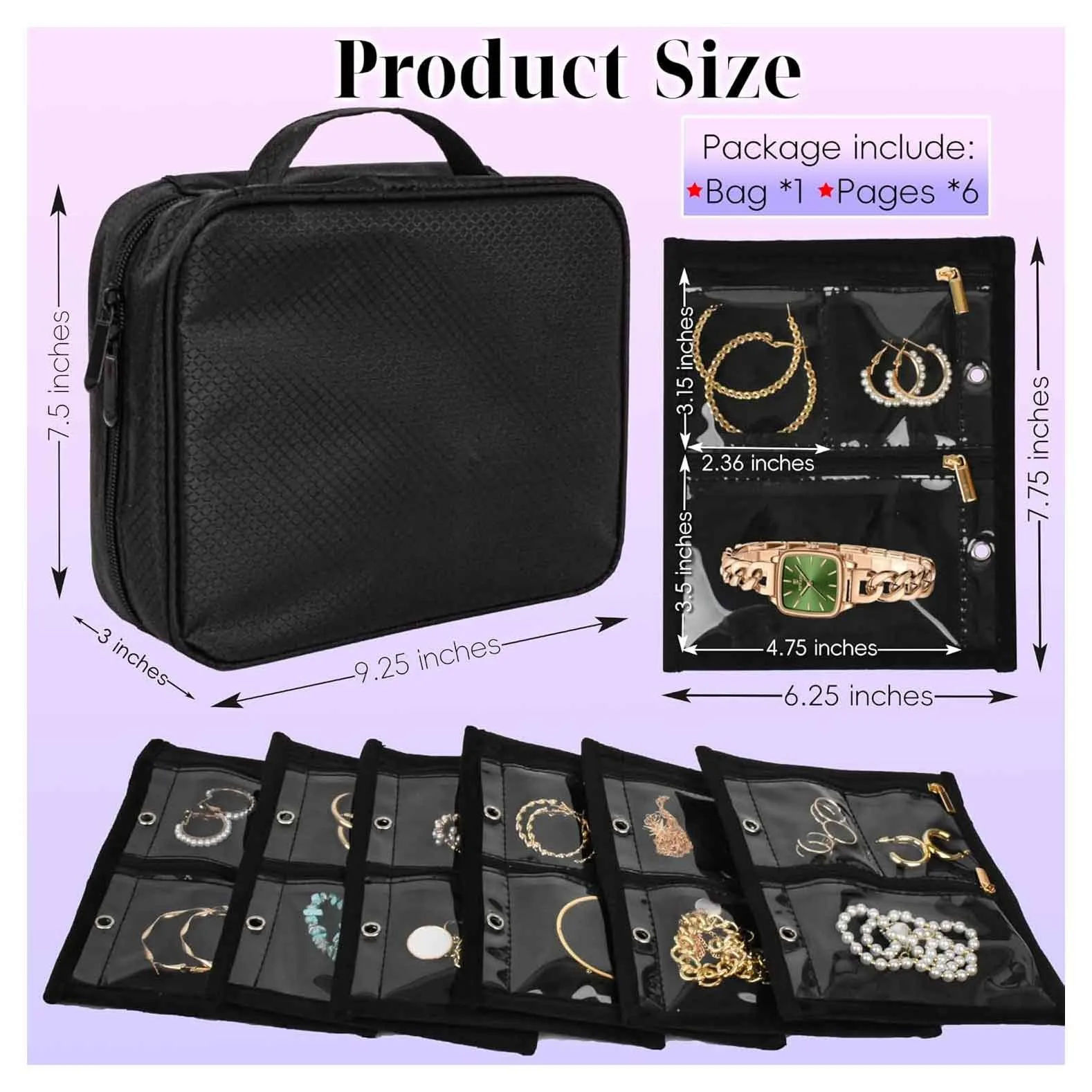 Organizador joyería transparente multicapa para gatos y perros viaje - imagen 5