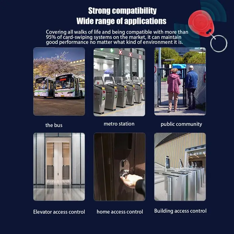 Tarjeta de Identificación de proximidad para cerradura de puerta, llavero RFID de 125KHz, 10 piezas, detección sensible duradera, resistente al agua - imagen 5