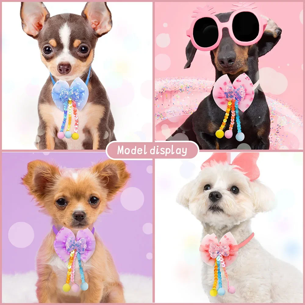 30 Uds pajaritas de encaje para perros pequeños pajaritas para gatos Collar moda lindos accesorios de aseo suministros para mascotas para perros mascotas - imagen 3