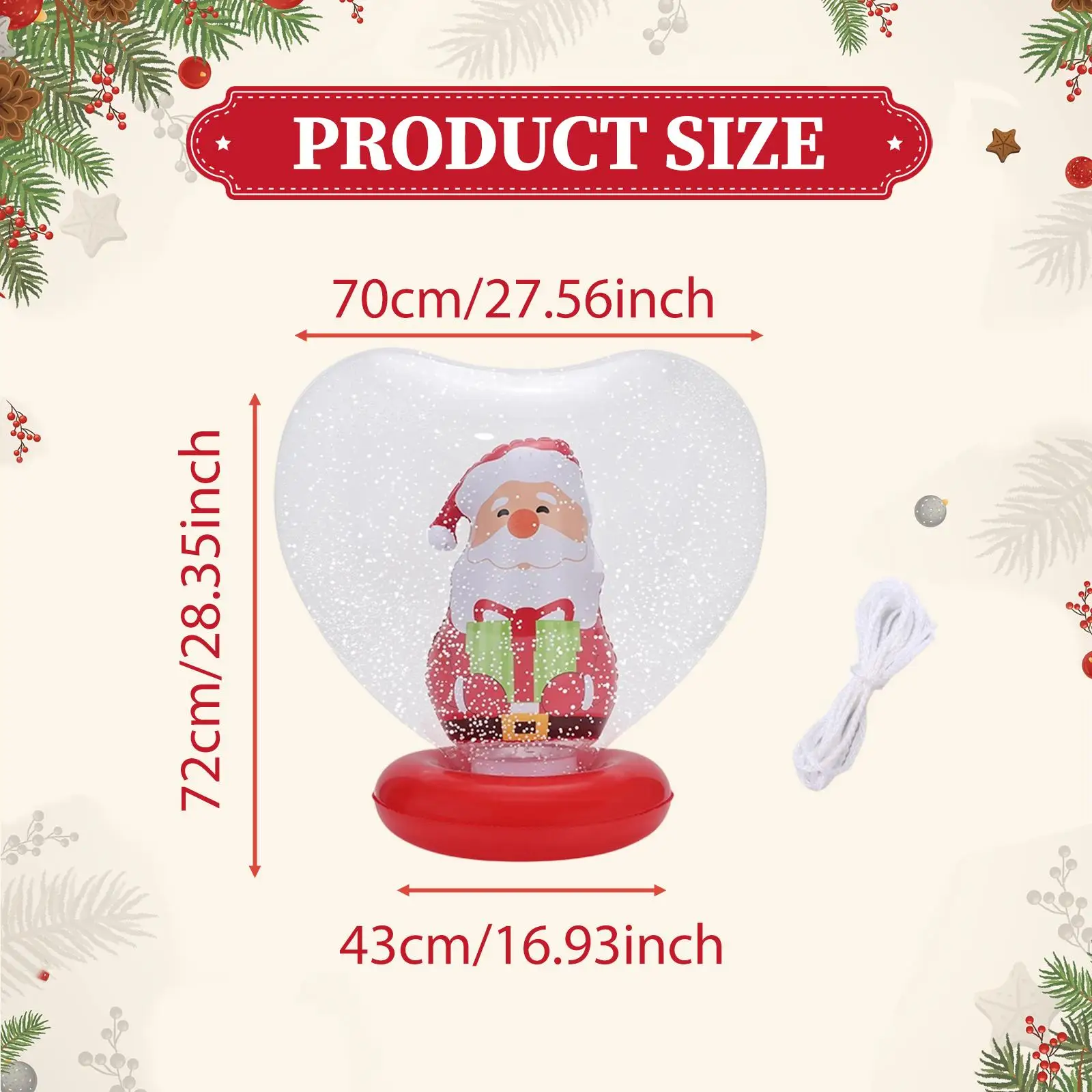 Inflatable Christmas Ball Decoration Hung or Placed Decorative PVC Bauble Hanging Ornament Xmas Blow up Ball for Mall Party Lawn