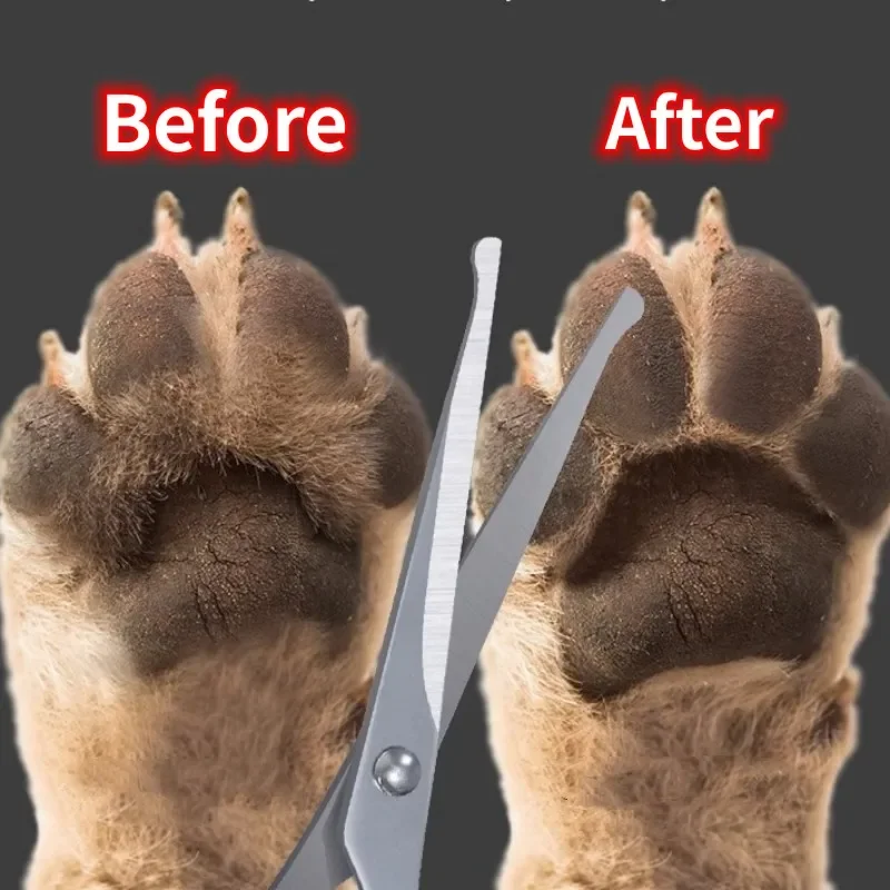 Tijeras de pelo de acero inoxidable para perros, recortador de pelo para perros, tijeras de aseo para perros, limpieza, Protector de manos, suministros para mascotas - imagen 3