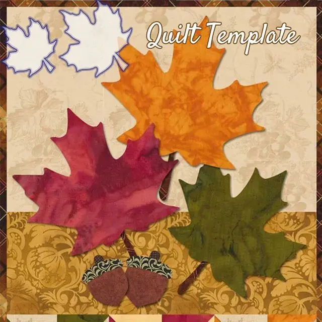 Maple Leaf Quilting Template Set, Transparent and Durable Plastic Template for Sewing and Handicrafts, Suitable for Quilt Pillowcases and Kimono Costumes, All Seasons Reusable Craftship Template - imagen 4