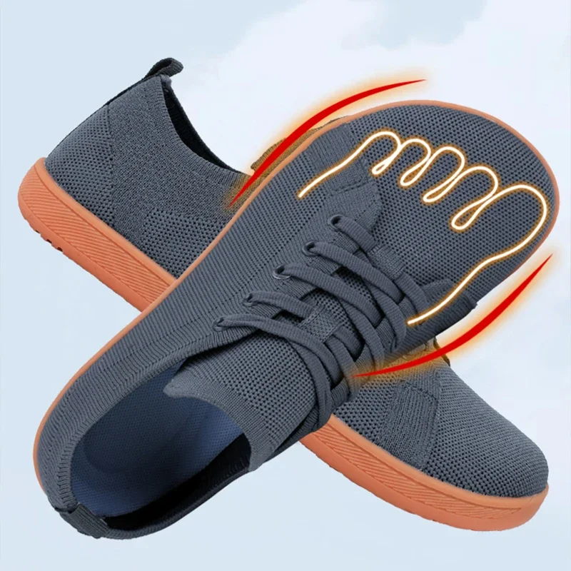 Zapatos descalzos con punta ancha para hombre y mujer, zapatillas minimalistas para caminar, suela de caída cero, malla transpirable - imagen 2